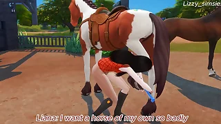 Asian girl being penetrated respecting both holes - sims 4 - 3D animation