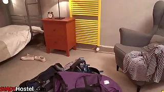 Asian teen increased by redhead babe roommate enjoy 3some sex